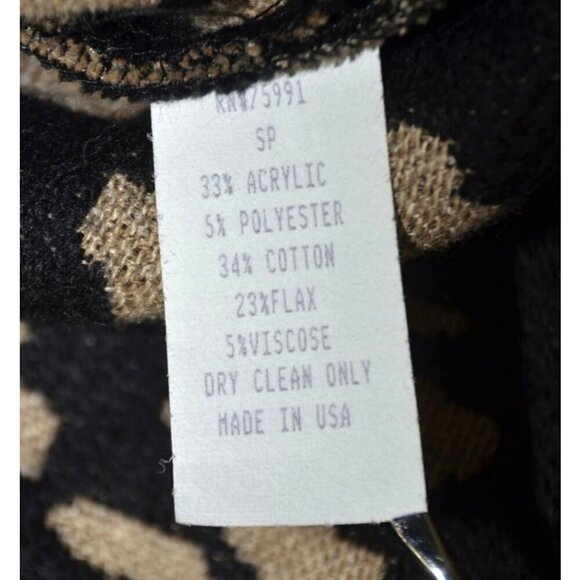 Vintage Painted Pony Ladies XS Leopard Print Jacket Metallic Threads Flax Blend - Picture 12 of 13